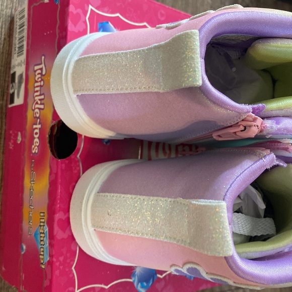 Skechers Shoes Girls Size 3 314785 SLIGHT TWINKLE SPARKS WING CHARM Iridescent - Picture 3 of 11